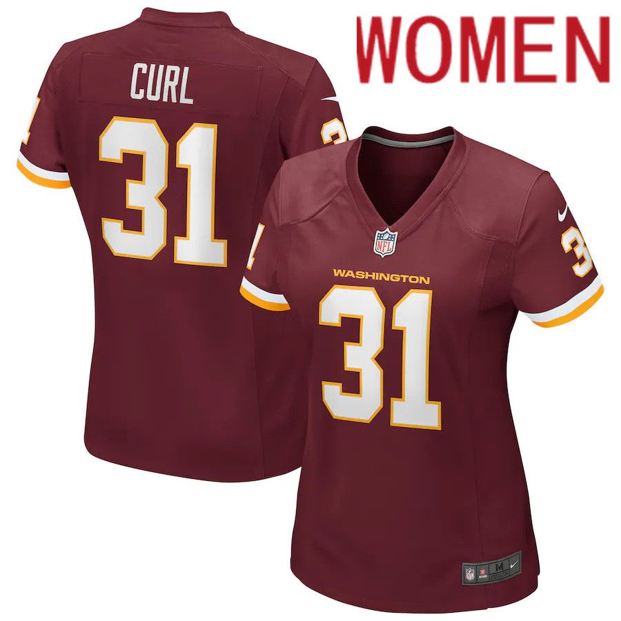 Cheap Women Washington Redskins 31 Kamren Curl Nike Burgundy Game Player NFL Jersey
